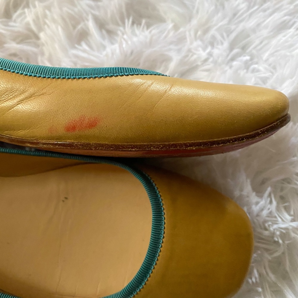 Christian Louboutin Nude Square Toe Ballet Flats - Picture 5 of 8